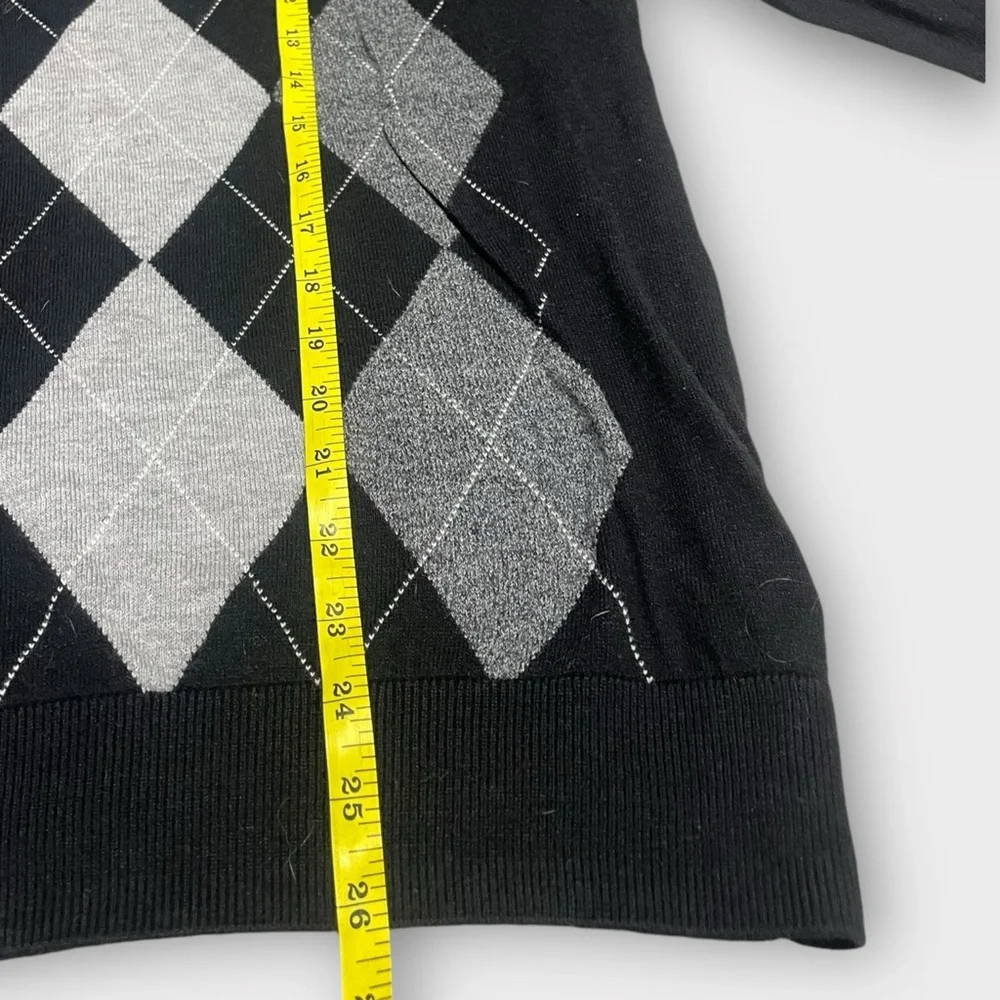 Croft & Barrow men’s small Argyle sweater. 
Black, gray, white. - Picture 6 of 6
